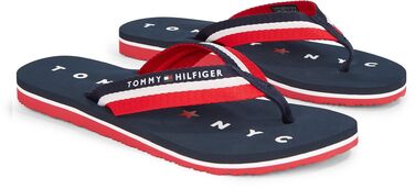 Жіночі шльопанці Tommy Hilfiger Tommy Loves NY Beach Sandal Badeshuhe 40 EU Blue Midnight