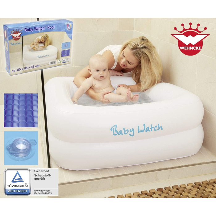 Басейн Happy People 18122-18122 Басейн Babywatch, білий, 85 x 33 x 85 см, білий