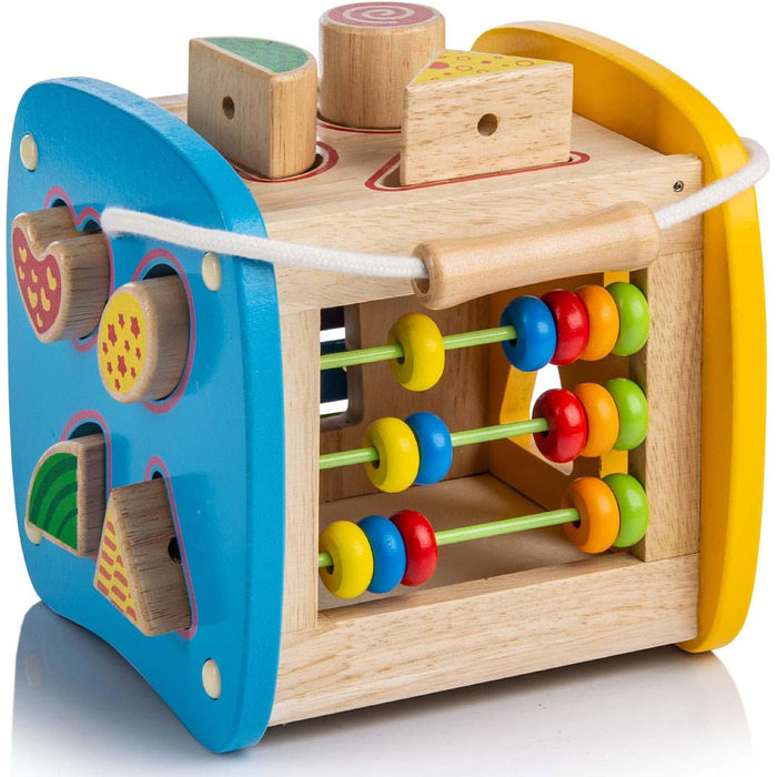Усі деревяні кубики Kids United, розвиваюча іграшка, коробка для стекування, ігрова коробка для немовлят і малюків Дерев&39яна ігр
