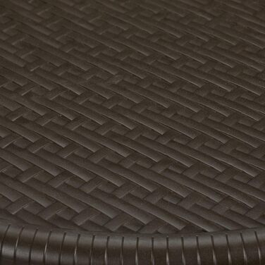 Садовий стіл Relaxdays під ротанг, круглий, ВxГ 75 x 60 см, коричневий Балконний стіл, вуличний стіл, пластик та метал