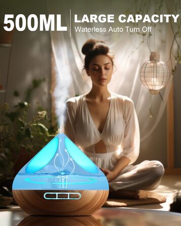 Ароматичний дифузор VAAGHANM Дифузори 500 мл з 8 ефірними оліями, ароматерапевтичні дифузори, освіжувач повітря, зволожувач повітр