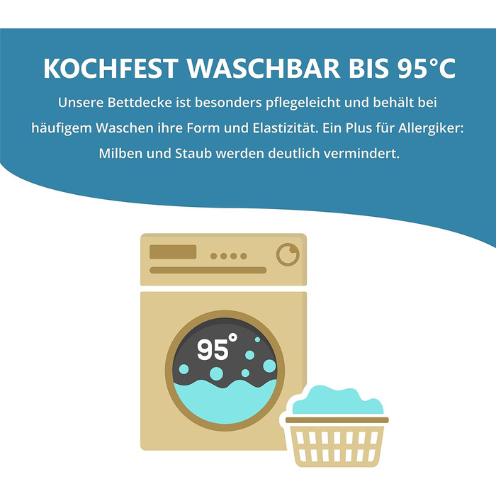 Всесезонна ковдра Medicate 135x200 см - Терморегулююча гіпоалергенна ковдра 135x200 - Стьобана ковдра з дихаючого волокна - Можна прати при температурі до 95C - Зроблено в Німеччині Всесезонна ковдра 135 x 200 см