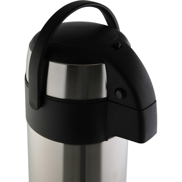 Аеропот Axentia сріблястого кольору, помповий горщик з нержавіючої сталі, об&39єм приблизно 5 л, 19 x 19 x 45 см, одинарний