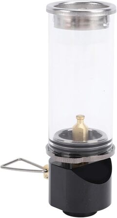 Газовий ліхтар для кемпінгу з алюмінієвого сплаву та латуні, вінтажний дизайн, легкий 105 мм - термостійке скло, міцна конструкція, ідеально підходить для походів та риболовлі