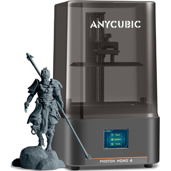 Принтер ANYCUBIC Photon Mono 4 10K Resin, із 7-дюймовим монохромним РК-екраном, швидкість друку 70 мм/год (High Speed Resin), матр