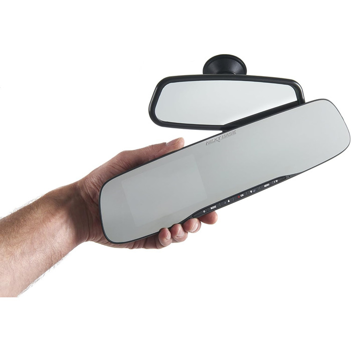 Відеореєстратор Nextbase NBDVRMIRROR для дзеркала заднього виду, 1080p/сек, 10,2 см (4 дюйми), LED, HD, DVR, цифровий відеореєстра