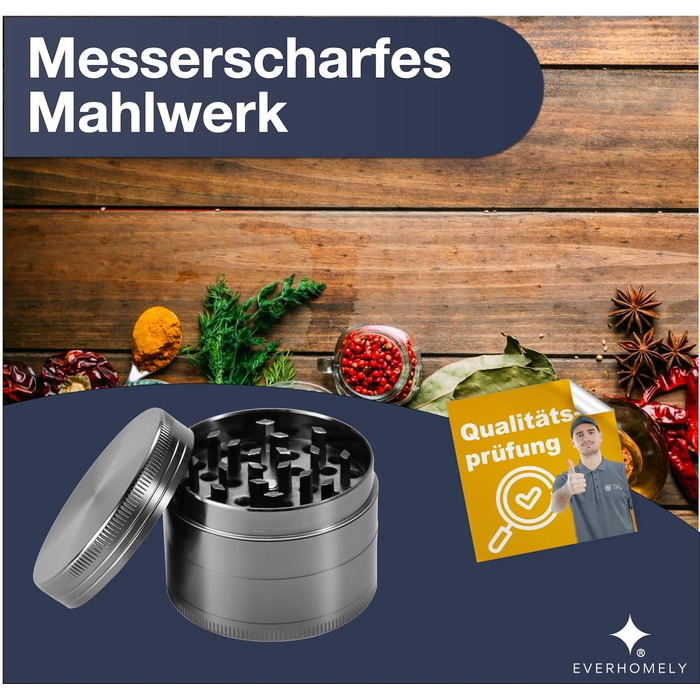 З 2 шт. - Дробарка для трав і спецій як подрібнювач - Гостра як бритва шліфувальна машина