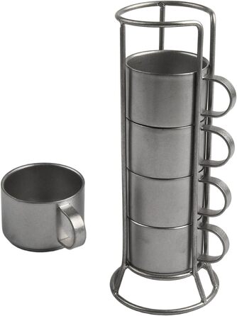 Двостінні кавові чашки з нержавіючої сталі, набір з 5 шт. , для використання на вулиці