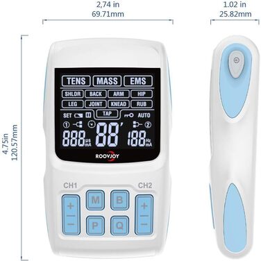 Прилад для електростимуляції Trendmedic TENS-EMS-Massage Plus R-C1 / цифровий з 35 програмами