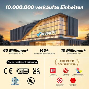 Складаний домашній гребний тренажер MERACH, магнітний, тихий гребний тренажер з ексклюзивним додатком, покращеними та подовженими напрямними рейками для більшої свободи рухів, ручне регулювання R15B2 (класичний)