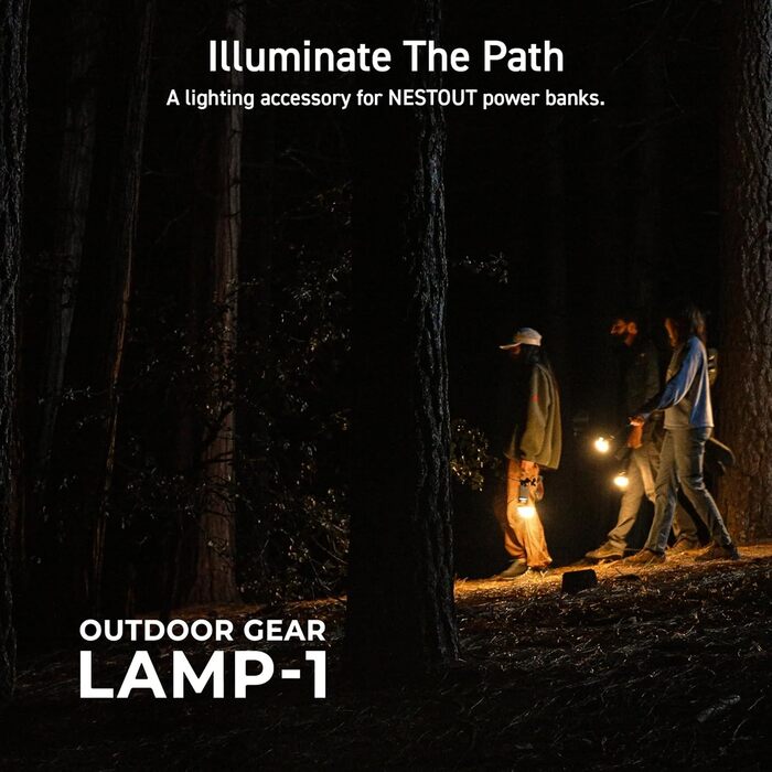 Ліхтарик ELECOM NESTOUT для кемпінгу на відкритому повітрі зі світлодіодним ліхтарем-панеллю з міні-штативом, регульований яскравість світлодіодного світла з живленням від USB, IP44, водонепроникний, 30-1000 люмен, портативний ліхтар для зовнішнього акуму