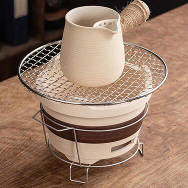 Вугільний гриль, вугільна піч Піч-гриль для заварювання чаю біля печі, чайна вугільна піч для кемпінгу на свіжому повітрі, походів, походів з рюкзаком, пікніків, барбекю. Середнього розміру.