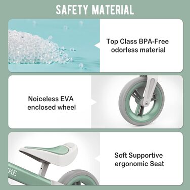 Велосипед-балансир MHCYLION від 1,5-4 років до 25 кг, регульовані по висоті кермо і сідло, фіксатор керма, ультралегкий дитячий ве