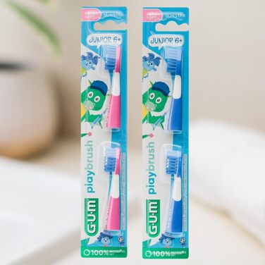 Щітки GUM Playbrush Junior 6 Original, упаковка з 2 шт. , EXTRA SOFT, Blue Blue