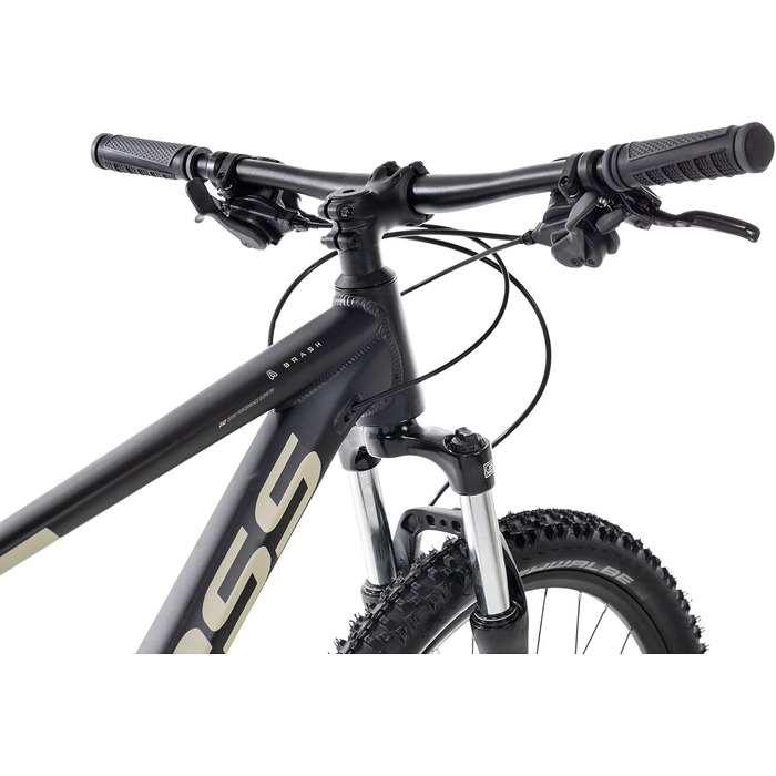 Гірський велосипед Axess Brash MTB Hardtail 16-швидкісна передача Гідравлічні дискові гальма, матово-чорний, 23 дюйми