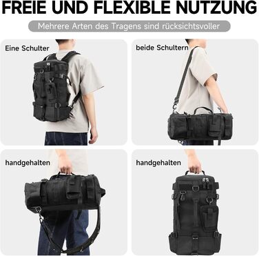 Рибальські сумки Сумка для зберігання рибальських снастей, сумка через плече Рибальське спорядження, зберігання вудок, сумка для інструментів для риболовлі Походи Полювання Кемпінг Чорний