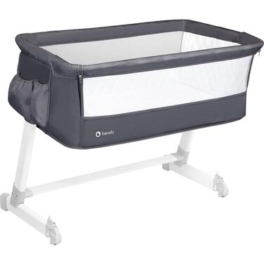 Дитяче ліжечко Lionelo Theo 2-в-1, темно-сіре, від народження до 9 кг, темно-сіре, Theo