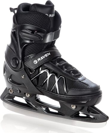 Роликові ковзани RAVEN Expert 2-в-1, хокейні, для дітей та дорослих, регульовані, 40-43 (25,5-28 см), чорні, з хокейними лезами