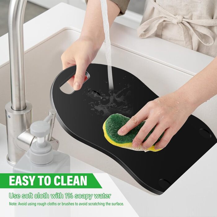 Розсувна дошка для Thermomix TM5/TM6, акрилова ковзаюча дошка преміум-класу, рухома та надійна підставка без зусиль (чорна)