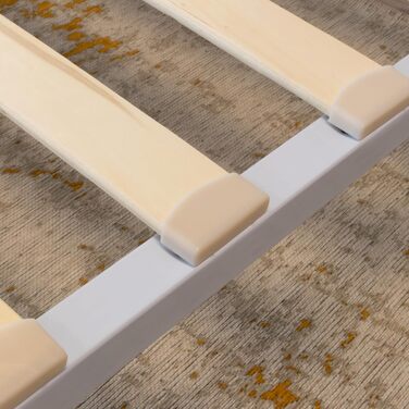 Металеве ліжко i-flair з рейковою основою NAMARA 140x190 см - Висота 28 см, стабільне гостьове ліжко з місцем для зберігання на ніжках, підходить для всіх матраців - Біле 140x190 см Біле