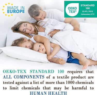 Бавовняні подушки FAM&39Home 65x65, 2 шт., дихаючі подушки, що можна прати, 65x65, подушки з порожнистого волокна з поліестеру, наповнювач для подушок, підходить для алергіків