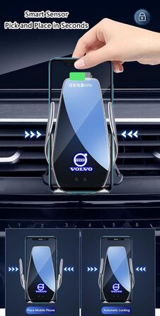 Автомобільне кріплення для мобільного телефону QUHOGJU для Volvo XC90 2015-2022, тримач вентиляційного отвору автомобіля, розблоку
