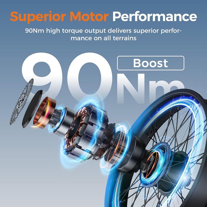 Складаний електровелосипед ENGWE, акумулятор 48 В 15 Аг, запас ходу до 130 км, датчик крутного моменту та складна конструкція з гідравлічними гальмами та додатком для будь-якої місцевості, двигун PRO 3.0 Boost, чорний