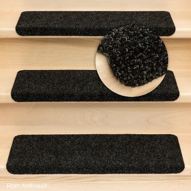 Килимки Kettelservice-Metzker Ramon в різних варіантах набору Прямокутні 65x24x3,5см Антрацит 15 шт. 15 шт. Антрацит