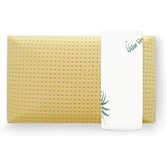 Ергономічна подушка Mister Sandman з піни з ефектом пам&39яті 40x80 см, віскозна подушка, ідеально підходить для сну на животі, спині та боці, подушка для підтримки шиї з чохлом з алое вера, 40 x 80 см