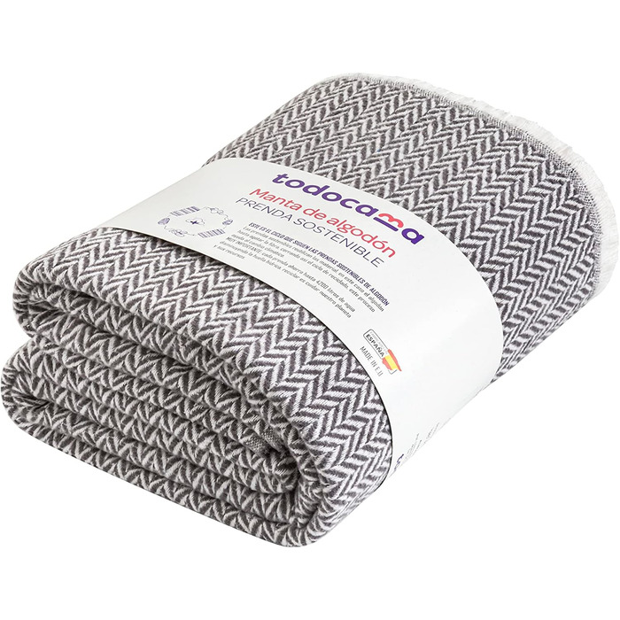 Ковдра Todocama Extra Soft Cotton, Four Seasons, Багатоцільове покривало, Покривало для дивана, Чохол для кушетки, Покривало для дивана (Темно-сірий), PRCMAMSGROS, 120 x 180 см 120 x 180 см Темно-сірий