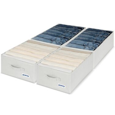 Організатор для штанів XXL - Міцна коробка для зберігання з великими відділеннями - Складана система організації гардеробу - Організатор для шафи