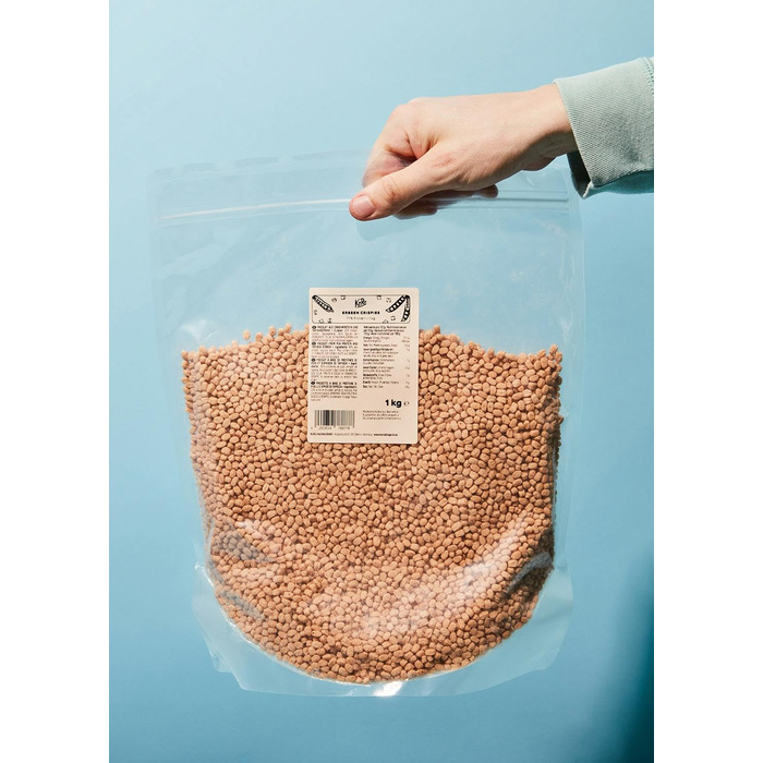 Веганські протеїнові хрусткі кульки без додавання цукру KoRo - Pea Protein Crispies, 1 кг