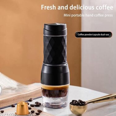 Кавоварка Cosmin Espresso, капсула для ручного пресування меленої кави, портативна кавоварка підходить для кавової капсули з порошком кави