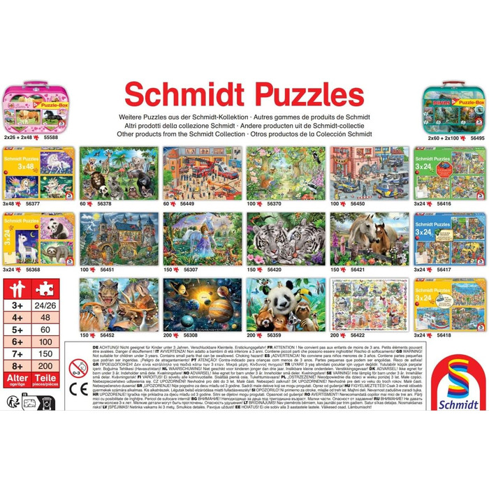 Дитячий пазл Schmidt Spiele 56202 Пригоди з динозаврами, 3х48 елементів