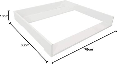 Пеленальний матрацик сумісний з комодами IKEA Malm тощо. 80x78x10 см Пеленальний матрацик з білого дерева МДФ Пеленальний блок пре