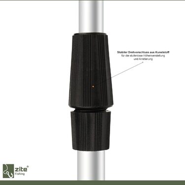 Телескопічний тримач для вудки Zite Fishing 75-135 см Рибальські аксесуари Підставка для вудки для лову форелі та коропа - Алюмінієва підставка для вудки з виїмкою для волосіні, тримач для вудки, рибальська підставка, 5 шт.