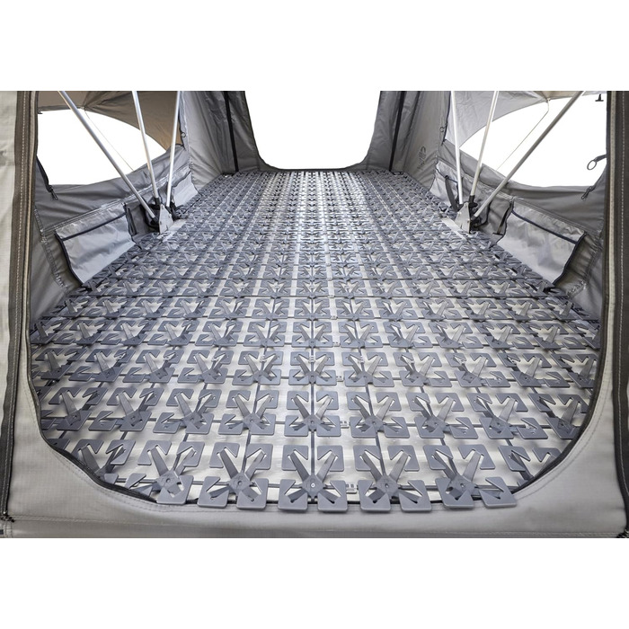 Система вентиляції намету Froli Tent Lounge на даху, 132 x 198 x 3 см, ергономічні пружинні килимки з системою кріплення приблизно 33 x 198 x 3 см