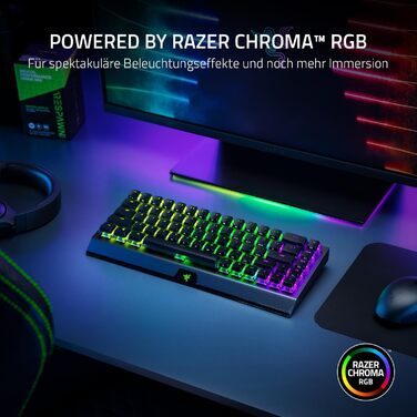 Зелений перемикач) - бездротова 65 механічна ігрова клавіатура (механічні перемикачі, фантомні клавіші, Bluetooth, USB-C) QWERTY U