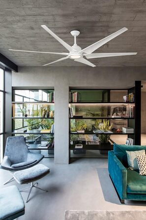 Стельовий світлодіодний вентилятор Faro CIES White з двигуном постійного струму