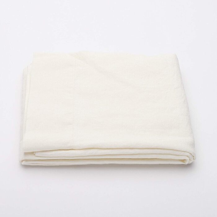Льняна постільна білизна LinenMe Біла 180x275 см - Простирадло без гумки - 100 льон, Виготовлено в Литві Односпальне (180 x 275 см)