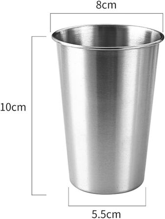 Штабельовані чашки з нержавіючої сталі, 350 мл, термостаканчики для кави, пива, чаю, кемпінгу, пікніків та вечірок, 10 шт.