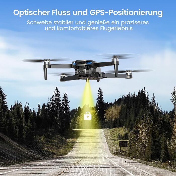 Дрон із камерою DEERC EIS 4K із 2-осьовим підвісом для дорослих, дрони D65 із дистанційним керуванням вагою до 249 г, GPS Follow M