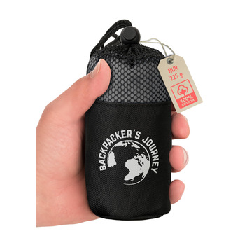 Ультралегкий (лише 225 г) підкладковий спальний мішок Backpacker&39s Journey виготовлений зі 100 бавовни. Гігієнічний спальний мішок без блискавки (без термоізоляції). Сірий. Ширина 85 см.