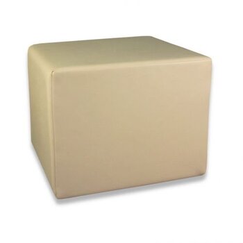 Куб для позиціонування з опорою на сходинки, куб для міжхребцевих дисків, куб для позиціонування, з мяким чохлом зі штучної шкіри, приблизно 50x45x40 см, бежевий