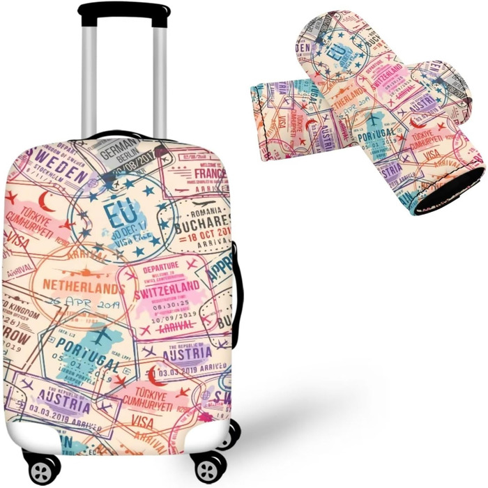 Захисні чохли для валіз з ручкою для перенесення та кишенями для документів (паспорт, штампи), розмір 85 см, 3