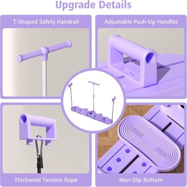 Дошка для пілатесу-реформера для домашнього використання, тренажер для м&39язів тазового дна, лижний тренажер, знімні ручки для віджимань, фітнес-дошка, тренажер для тренування м&39язів тазового дна для жінок, силові тренування та корекція фігури
