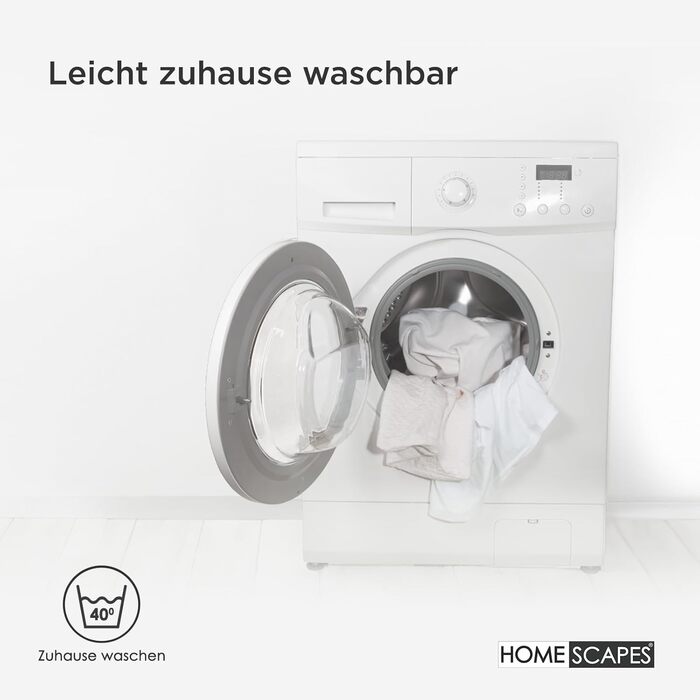 Набір із 4 стьобаних наволочек Homescapes 80x80 см, гіпоалергенні наволочки з полібавовни 80 x 80 см - набір із 4 шт.