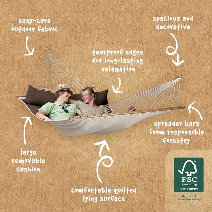 Гамак з підкладкою на жердині Kingsize Kingsize Arabica