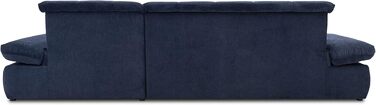 Колекція Moric кутовий диван, L-подібний диван, кутовий диван, L-подібний диван 300 x 172 x 80 см (Ш x Г x В), темно-синій, правий шезлонг, темно-синій