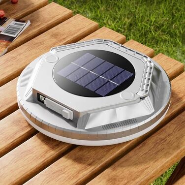 Ліхтар для кемпінгу, 1600 люмен, сонячні ліхтарі для наметів, водонепроникний кемпінговий ліхтар, для використання на вулиці, у саду, на подвір&39ї, на патіо, на балконі, для походів, для рюкзаків, сріблястий